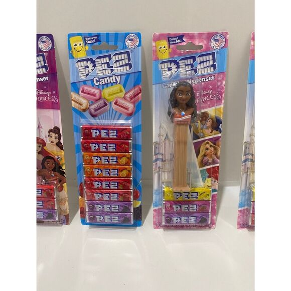 Pez Disney Princess 4 Piece Set Plus One Assorted Flavor Candy Refill Package - Picture 4 of 10
